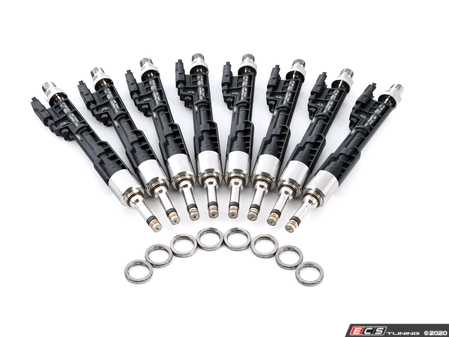 ES#4350050 - 13538627842KT1 - Fuel Injector Replacement Kit - EU6 - Includes 8 injectors, seals, and decoupling rings - Assembled By ECS - BMW