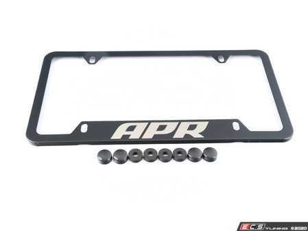 ES#4375716 - A1000010 - APR License Plate Frame - Thick - Features a black finish and includes screw hiders. The perfect addition for any APR tuned vehicle! - APR - Audi Volkswagen Porsche