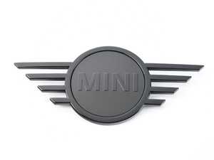ES#4215145 - 51149880865 - Hood Emblem Piano Black Matte Center "Black Line" - Newer Design F60 - Upgrade that faded or damaged chrome with new black line badge - Genuine MINI - MINI