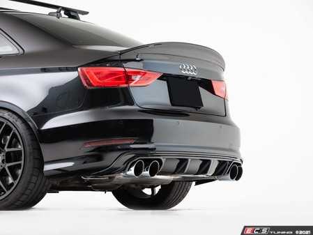 ES#4355239 - 015441LA01 - Audi 8V S3 / A3 S line Rear Diffuser - Gloss Black - Add some aggressive styling to your 8V S3 / A3 S line pre-facelift Audi! - ECS - Audi