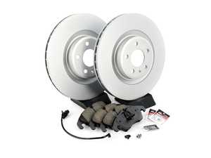 ES#4346254 - 8K0698301MKT9 - Front Brake Service Kit - Featuring ECS V5 coated rotors and Akebono Euro Ceramic pads - Assembled By ECS - Audi