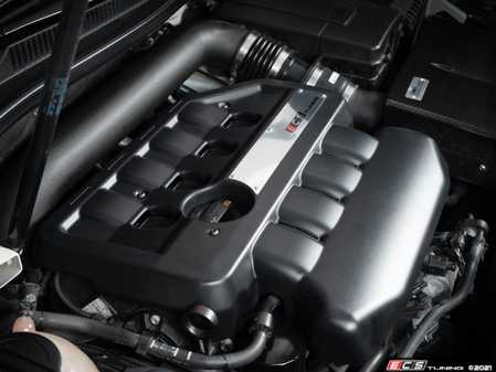ES#4405007 - 007122LA03 - 2.0T TSI Textured Black Engine Cover - (NO LONGER AVAILABLE) - Upgrade your underhood beauty with an ECS Tuning Textured Black Engine Cover - ECS - 
