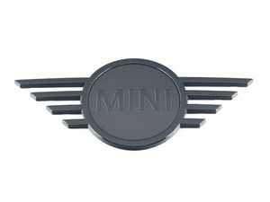 ES#4215146 - 51149880868 - Trunk Emblem Piano Black Matte Center "Black Line" - Newer Design F60 - Upgrade that faded or damaged chrome with new black line badge - Genuine MINI - MINI