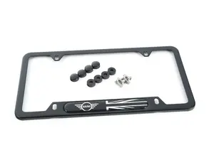MINI Black Jack/Wings License Plate Frame - Black - Priced Each