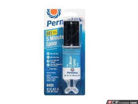 ES#4414442 - 84101 - Permatex 5 Minute Gel Epoxy - Permatexs General Purpose 5 Minute Gel Epoxy provides the flexibility to reposition before the setting time. - Permatex - Audi BMW Volkswagen Mercedes Benz MINI Porsche