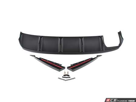 ES#4304910 - 007170LA02-02KT - MK6 Jetta Facelift Rear Diffuser - With Side Spats - Textured Black - Add aggressive styling with our In-House Engineered Rear Diffuser Kit! - ECS - Volkswagen
