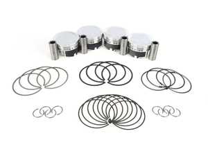 ES#4020194 - 353860 - JE Performance Forged Piston Set - Includes rings, wire locks, and 23mm wrist pins - 83.0mm bore (0.5mm overbore), 9.6:1 CR, 92.8mm stroke (stock) - JE Piston - Audi Volkswagen