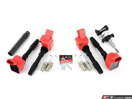 ES#4349873 - 06h905110lkt3KT4 -  RS Ignition Service Kit - With Service Tools  - Add 8V RS3/B9 S4 spark with these red top coil packs and RS7 spark plugs for the ultimate ignition service kit for your 1.8T/2.0T Gen3 engine! - Assembled By ECS - Audi Volkswagen