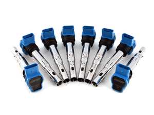 ES#4376597 - MS100210-8KT - APR Upgraded Ignition Coil - Blue - Set of Eight - Designed to be a direct plug-and-play upgrade to factory coils, providing greater energy output, ensuring a stronger and more consistent spark! - APR - Audi