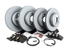 ES#3515001 - 341167922231KT3 - Front & Rear Brake Service Kit - Featuring Zimmermann rotors and ECS DD23 "Daily Driver" ceramic pads. - Assembled By ECS - BMW