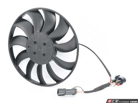 ES#3232161 - 3Q0959455B - Auxiliary Fan Assembly - 350MM - 400w cooling fan assembly - Larger of the two fans found behind the radiator - Genuine Volkswagen Audi - Audi