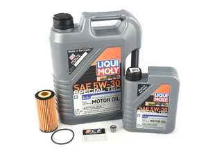 ES#4033475 - 2249KT - Liqui Moly Special Tec LL Oil Service Kit (5w-30) - Includes Hengst oil filter and Liqui Moly Special Tec LL High Tech 5w-30 oil - Assembled By ECS - Volkswagen