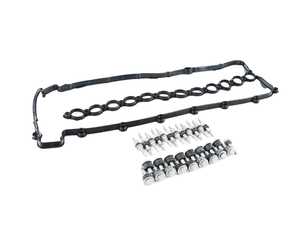 ES#3478203 - 11122247447 - Valve Cover Gasket Kit - M57 Diesel 3.0L - Includes the valve cover gasket, the valve cover screws, and valve cover standoffs - Elring - BMW
