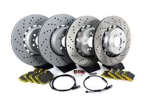 ES#3172564 - 34112284969KT3 - Front and Rear Performance Brake Service Kit - When stock braking performance just won't do - includes brand new OEM rotors with RSL29 Pagid Racing Yellow brake pads. Recommended for street and track. - Assembled By ECS - BMW