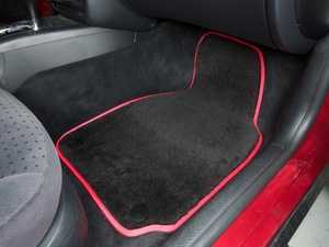 ES#2200701 - 8D0898002 - Floor Mat Set - Black / Red Piping - Oval Retainers - (NO LONGER AVAILABLE) - Factory Fit Without the Factory Price - Schwaben - 