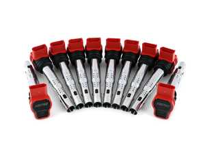 ES#4376588 - MS100208-10KT - APR Upgraded Ignition Coil - Red - Set of Ten - Designed to be a direct plug-and-play upgrade to factory coils, providing greater energy output, ensuring a stronger and more consistent spark! - APR - Audi