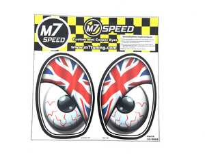ES#3089004 - 92-9008 - M7 Eye Decal Set - Union Jack Color - Add some eyes to your engine bay wheel well - M7 Speed - MINI