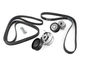 ES#2678394 - 06E903133MKT2 - Accessory/Supercharger Belt Kit W/ Tensioners - Keep your accessories & supercharger running properly with new tensioners and drive belts - Assembled By ECS - Audi