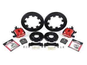 ES#3546975 - 140-10885-DR - Wilwood Dynapro Radial4 / MC4 Rear Kit 11.75 Drilled Red - Featuring single piston calipers, 2 piece rotors, and performance brake pads - Wilwood - MINI