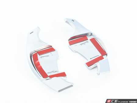 ES#4304964 - 005146LA01-01 - MK7 Paddle Shifter Extension Set - Satin Chrome - Maintain steering control while changing gears with our paddle shifter extensions - ECS - Volkswagen