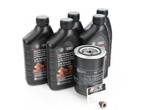 ES#3569364 - MK64C3KT -  Genuine Oil Service Kit - Includes large Genuine oil filter and Genuine 5w-40 oil - Genuine Volkswagen Audi - Volkswagen