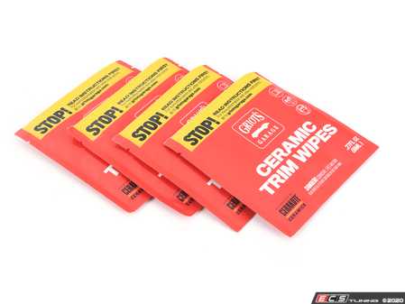 ES#4376069 - 11524 - Ceramic Trim Wipes - 4 Count  - Stop patching over a problem and discover a true solution to faded, discolored trim with this easy to use kit. - Griot's - Audi BMW Volkswagen