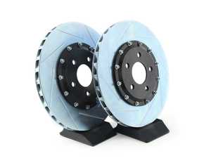 ES#4045892 - 1024x330x22 - 2-Piece Lightweight Rear Rotors - Pair (330x22) - Shaves 11lbs of unsprung weight from the rear of your car while increasing braking performance. - JH Motorsports  - Audi Porsche