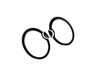 ES#4419873 - 63126917838 - Black Headlight Rings - Set - Replace you damaged or rock chipped chrome with these lay overs for Xenon Headlights w/ Washer jets, Peel and Stick - ECS - MINI