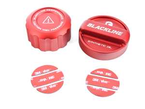 ES#4415846 - F5XECS - MINI (F5X) BLACKLINE Performance Engine Cap Set (Oil Cap / Coolant Cap) - Add some design flare to your engine bay - Goldenwrench Supply Co - MINI