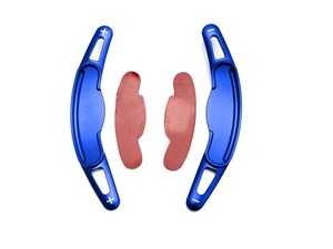 ES#4423257 - SHIFTPADDLEb - ECS F56+ MINI Cooper Aluminum Shift Paddle Set - Blue - Add on steering wheel paddles shifter that fit over the factory paddles on automatics transmissions - ECS - MINI