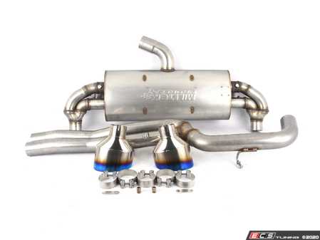 ES#3699038 - SSXAU794 - Cat-Back Exhaust System - Non-Resonated - 3.00" Stainless Steel non-resonated system with dual Burnt Titanium oval tips (170x107mm) - Milltek Sport - Audi