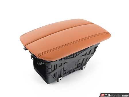 ES#3082714 - 51168062660 - Leather Armrest - Front Center - Aragon Braun - Genuine BMW - BMW