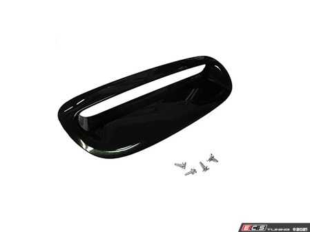 ES#4423826 - 51137123430 - Gloss Black SC Inlet Surround - Replacement ABS plastic hood scoop with hardware - ECS - MINI