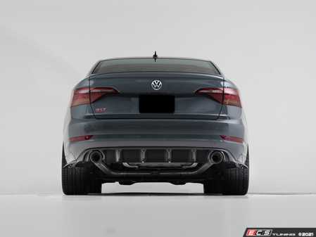 ES#4349028 - 007218LA01-02KT -  MK7 Jetta GLI Rear Diffuser Kit - Textured Black - Add aggressive styling with our In-House Engineered Rear Diffuser Kit! - ECS - Volkswagen