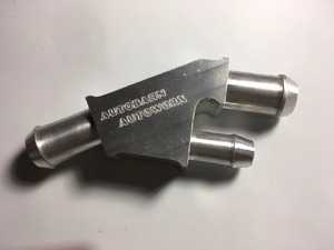 ES#4348606 - Aut-mk4-cf2 - Billet Y Flange  - Billet Y flange. Eliminate the fail prone plastic flange located by the coolant reservoir. - Autobahn Autoworx - Volkswagen