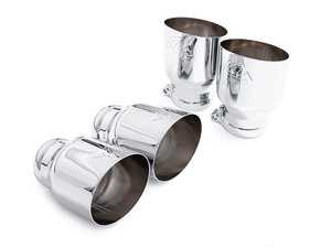 ES#4424075 - UH059-EXA - Unitronic Round Chrome Tips - MK7/7.5 Golf R & S3 - Set Of Four - Designed to be installed on the Unitronic exhaust system for MK7 & MK7.5 Golf R and 8V S3. - Unitronic - Audi Volkswagen