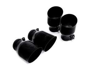 ES#4424074 - UH060-EXA - Unitronic Round Black Tips - MK7/7.5 Golf R & S3 - Set Of Four - Designed to be installed on the Unitronic exhaust system for MK7 & MK7.5 Golf R and 8V S3. - Unitronic - Audi Volkswagen