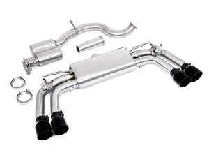 ES#4424281 - UH054-EXA-BLACK - Unitronic Cat-Back Exhaust System - Round Black Tips - Maximum performance, while maintaining a comfortable and unobtrusive exhaust tone inside the cabin - Unitronic - Audi