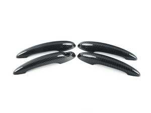 ES#4265309 - 512198005571 - Door Handle Carbon Fiber Design Cover - Set Of Four  - Add on some carbon fiber gloss trim to your factory door handles w/o key whole - ECS - MINI