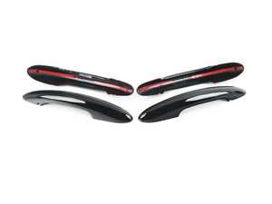 ES#4265303 - 512174345353 - Door Handle Piano Black Cover - Set Of Four Without Key/ With Lights    - Add on some black line gloss trim to your factory door handles - ECS - MINI