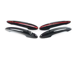 ES#4265283 - 512171984711 - Door Handle Piano Black Cover - Set Of Four - Add on some black line gloss trim to your factory door handles - ECS - MINI
