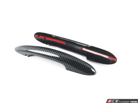 ES#4265307 - 512174345355 - Door Handle Carbon Fiber Design Cover - Set Without Key/ With Lights  - (NO LONGER AVAILABLE) - Add on some carbon fiber gloss trim to your factory door handles - ECS - 