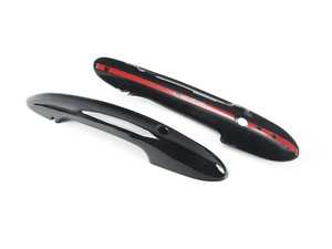 ES#4265279 - 51217434535 - Door Handle Piano Black Cover - Set With Key/Lights - Add on some black line gloss trim to your factory door handles - ECS - MINI