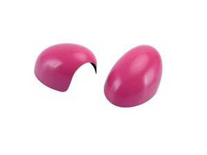 ES#4430526 - 51162179761 - Pink Mirror Cap Covers - Set - Attaches to the front of the side mirror housing over the stock mirror cap, peel and stick - ECS - MINI