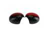 ES#4430530 - 51162754916 - JCW Style Checkered/Red Mirror Cap Covers - Set - Attaches to the front of the side mirror housing over the stock mirror cap, peel and stick - ECS - MINI