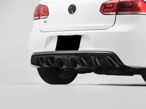 MK6 Golf R Rear Diffuser - Gloss Black
