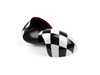 ES#4430610 - 51160415117 - Checkered Mirror Cap Covers - Set - Attaches to the front of the side mirror housing over the stock mirror cap, peel and stick - ECS - MINI