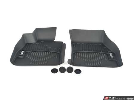ES#3680596 - 82112472310 - F54 Front Floor Mat Liners Black - Set - All Weather Floor Mats - Genuine MINI - MINI