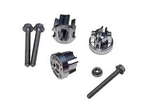 ES#4430790 - 034-505-2025 - Billet Aluminum Front Differential Mount Insert Kit - Reduce drivetrain slop, deflection, and improve the responsiveness of the front suspension and differential - 034Motorsport - Audi