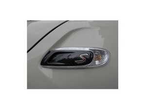 ES#4440469 - 63137298351CF - Side Turn Signal Scuttles "S" Carbon Fiber Covers - Upgraded carbon fiber overlay for the stock S logo side scuttles - ECS - MINI